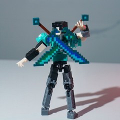 3D Printed MC Steve Fully Articulated Assembled Model Toy