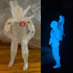 Gi Joe Cobra 1984 Storm Shadow Blue GID Color Variant Rare Limited Run Custom