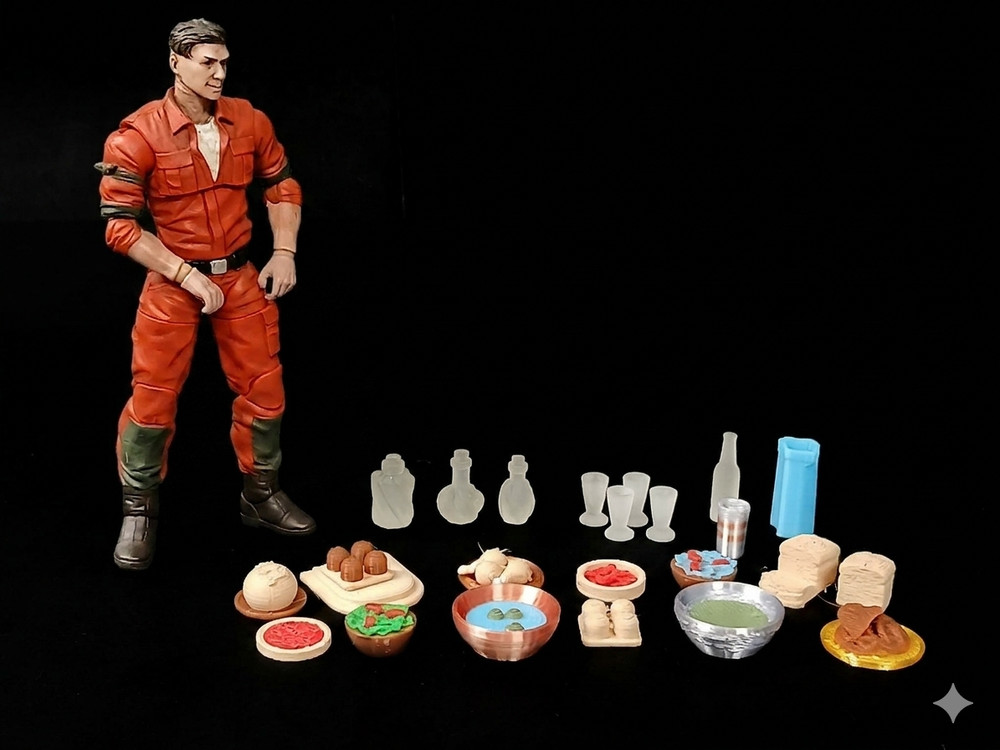 1:18 scale FOOD DRINK GREEBLE LOT SCI FI STAR WARS FIGURE DIORAMA ACCESSORY