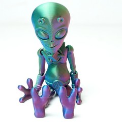 8.3inch 3D Printed Alien Model,Articulated Animals figure,Fidget Toys Home Decor
