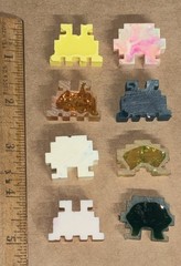 SPACE INVADERS Resin Figure Lot of 8 Urban Designer Art UK Handmade A