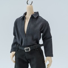 1/12 scale dark gray shirt suit w/ tie For 6” Figure BJD Mezco Marvel SHF ❶USA❶