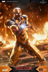 Marvel Avengers Iron Man Mark XXVIII MK28 Jack Ironman Figure Model Bad Box