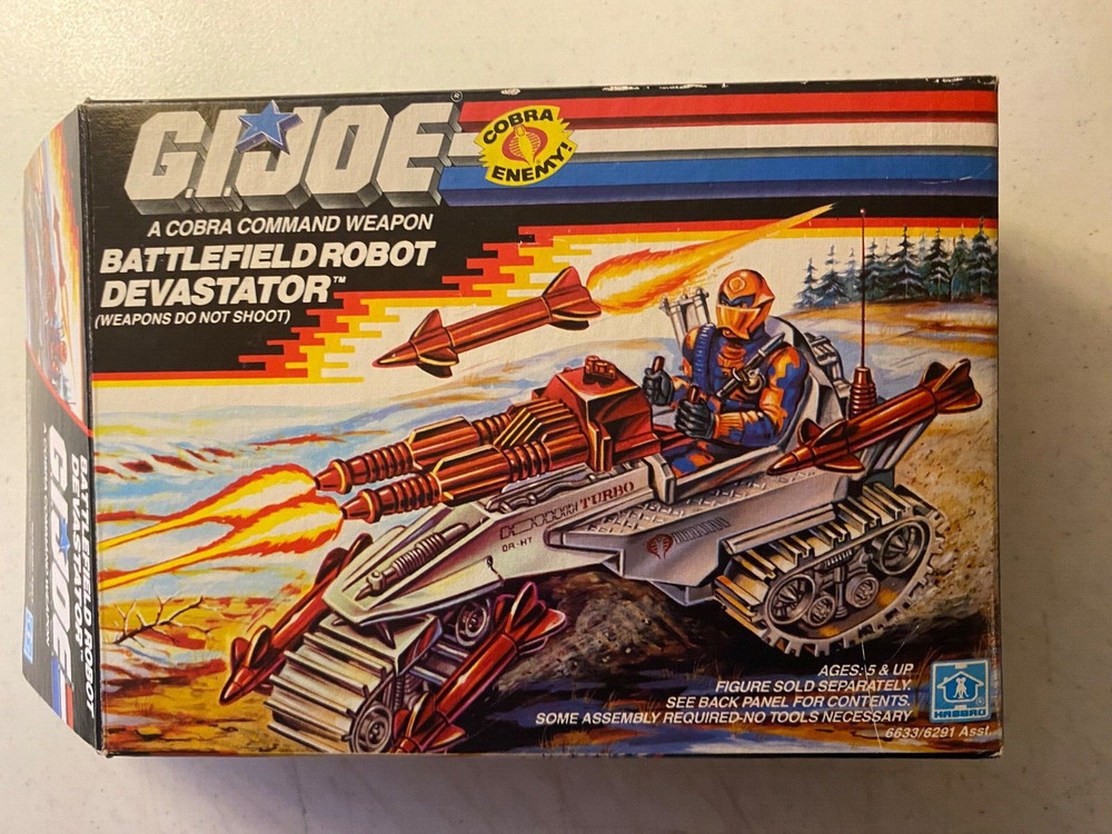 GI JOE Vintage BATTLEFIELD ROBOT DEVASTATOR with BOX 1988 Complete