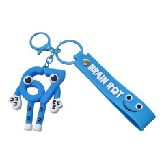 Brain Rot Blue 67 Keychain No. 67 Keychain Bag Purse Zipper Charm New Free Ship