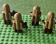 Mandalorian Building Figures Red Gold Lot Of 4 Helmet Jetpack