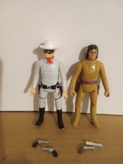 Vintage Legend Of Lone Ranger 80s Action Figures With Weapons