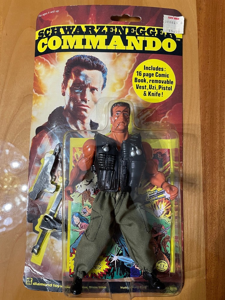 Schwarzenegger Commando Action Figure by Diamond Toymakers 1985 Vintage Sealed