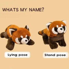 60cm Cute Panda Plushie Toy Lifelike Red Panda Stuffed Animals Raccoon Plush Toy
