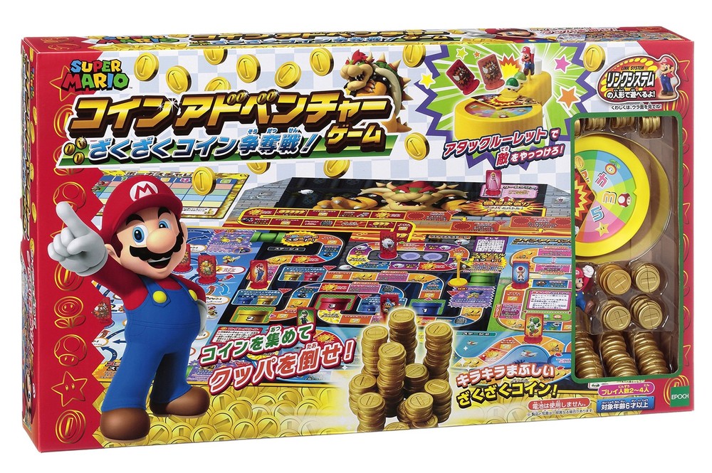 EPOCH Super Mario Coin Adventure Game Zakuzaku Coin Challenge! Board Game NEW