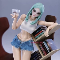 1/12 Custom Female Vest Denim Shorts For 6” Romankey Action Figure（No Figure）