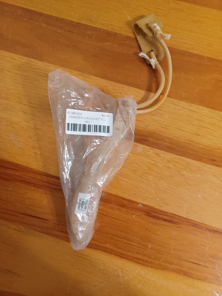 Wooden Sling Shot (Made in Mexico) 6.5 inches – New With Tags NWT