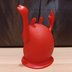 2008 THQ De Blob Video Game Toy Figure Red Plastic 4″