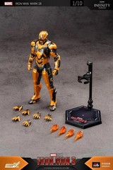 Marvel Avengers Iron Man Mark XXVIII MK28 Jack Ironman Figure Model Bad Box