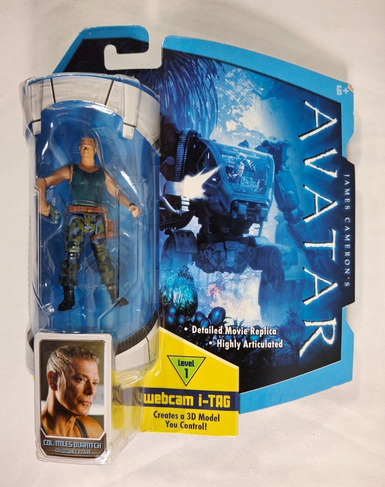 Avatar Col Miles Quaritch Action Figure Mattel 2009 James Cameron Movie Toy 3.75