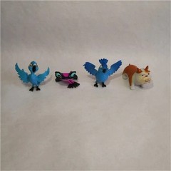 12pcs Mini Rio Adventure Parrot Pvc Action Figures Toy for Kids Model Gift