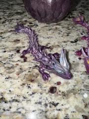 Crystalynx Dragons Twin Dragons Silver & Purple Egg #43