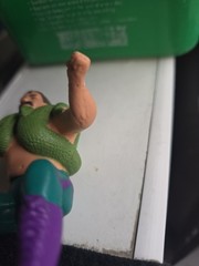 1987 WWF LJN Jake The Snake Roberts Thumb Wrestler Wrestling Figure used wear