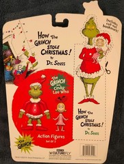 Dr Suess Christmas Cindy Lou Who and The Grinch Action Figures Set of 2 NIB