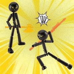 Stick Figure Action Toy Multi Jointed Model Assembled Movable Creative Gift