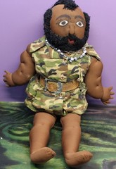 A-TEAM “MR. T” B.A. Baracus Hand-Made Plush “CABBAGE PATCH” Doll Vintage 1985