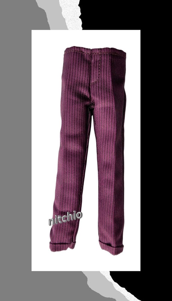 Mezco One:12 Golden Age The Joker – BLACK PINSTRIPED PURPLE DRESS PANTS 1/12