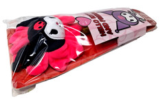 Sanrio Kuromi Plush Valentine’s Day 10″ Flower Bendable Stem Jazwares New