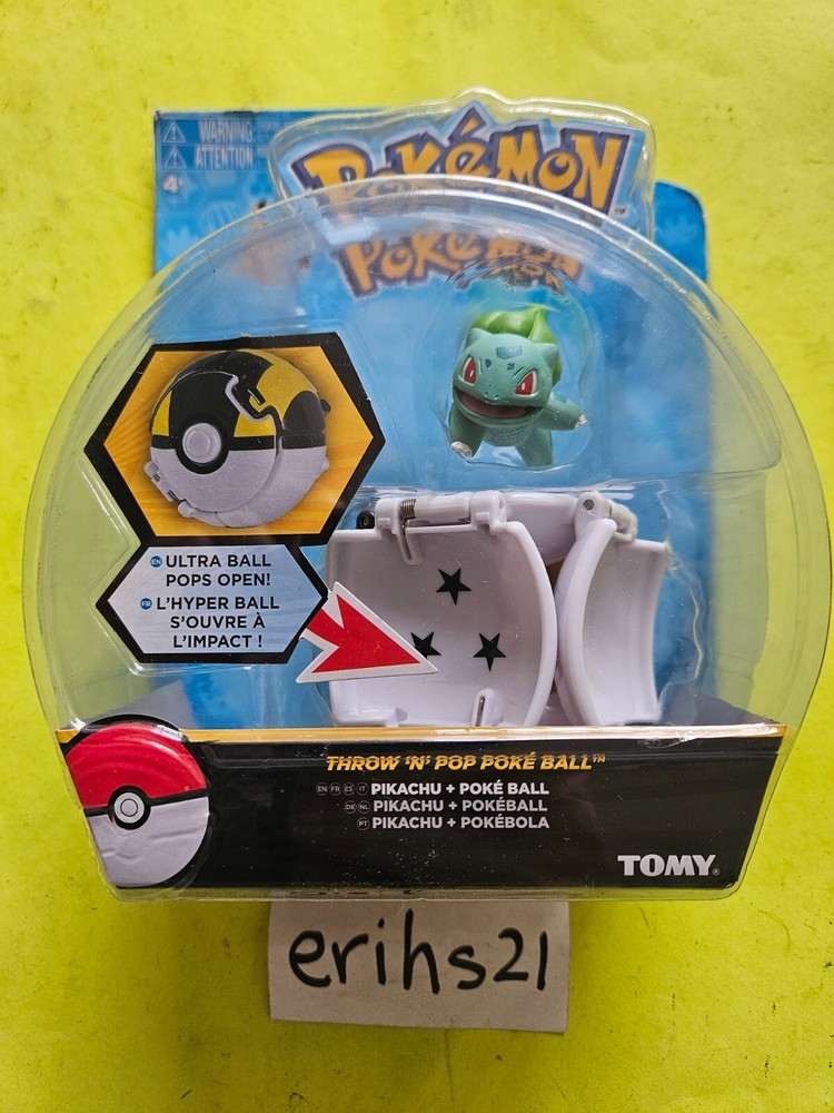 Pokemon Tomy Throw N Pop Poke Ball Bulbasaur *ERROR* 2017 NEW
