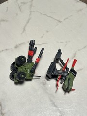Gi Joe PAC Rat Flame Thrower Machine Gun Lot No Remotes