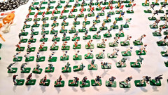 Large Lot (300) Tudor Electric Football Players with some Bases & accessoriess