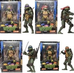 4pcs TMNT 1990 Movie Action Figures Set Raphael Leonardo Michelangelo Donatello