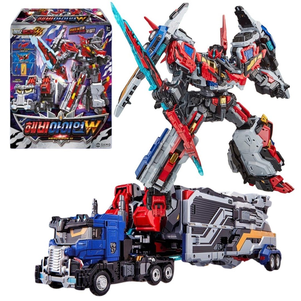 SAMG Metal Cardbot W Heavy Iron W Transforming Robot Figure Truck Korean Anime