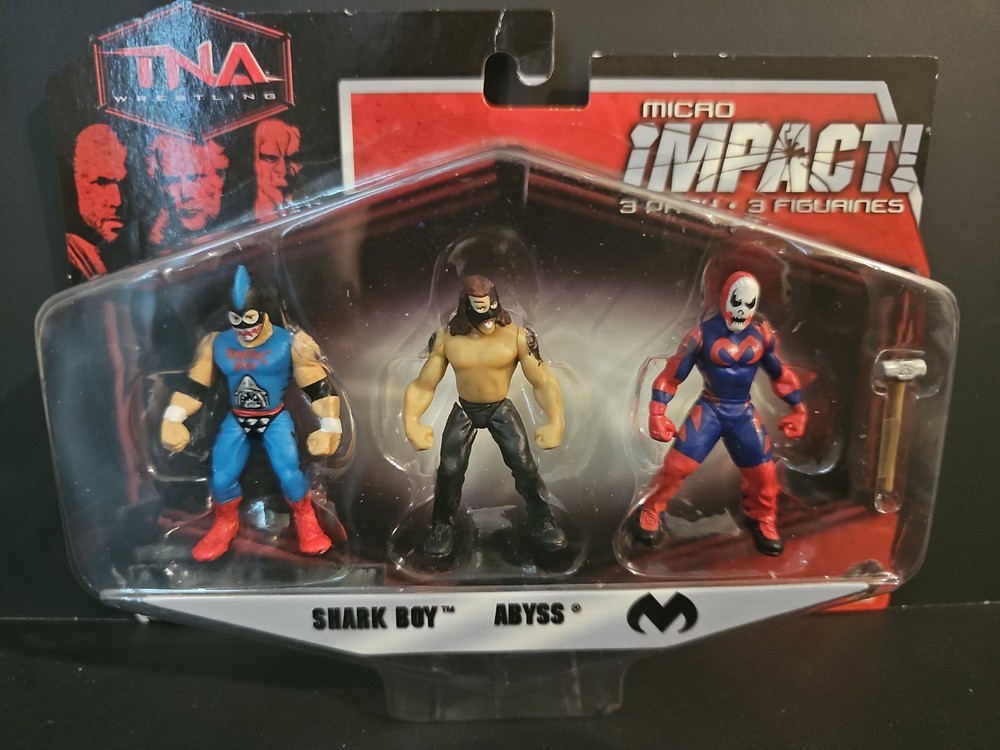 TNA Micro Impact 3 Pack – Shark Boy Abyss Suicide – NEW Jakks Figures Series 1