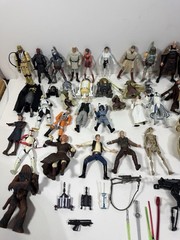 Star Wars 3 to 4in Action Figures Mixed Lot 44 / Weapons Accessories Hasbro