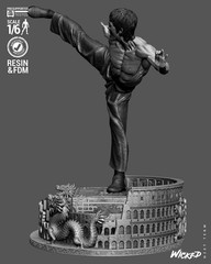 Bruce Lee | 3D Printed Wicked Statue | Unpainted | Fan Made | 1:8 Scale