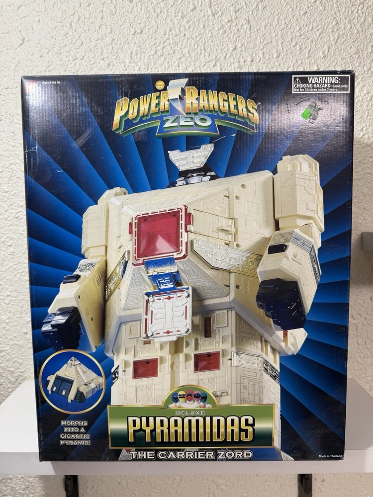 Vintage 1996 Power Rangers Zeo Deluxe Pyramidas Zord Figure 100% Complete In Box