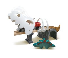 Dinosaur Railway Adventure Playset – Wooden Train Track Set for Kids, Fun Gift