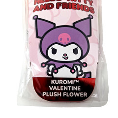 Sanrio Kuromi Plush Valentine’s Day 10″ Flower Bendable Stem Jazwares New