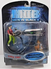2003 Hasbro Men in Black II, SCRAD & CHARLIE Figure, New