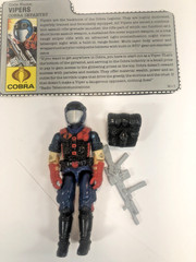 VINTAGE GI JOE ARAH COBRA VIPER 1986 COMPLETE WITH CARD HASBRO