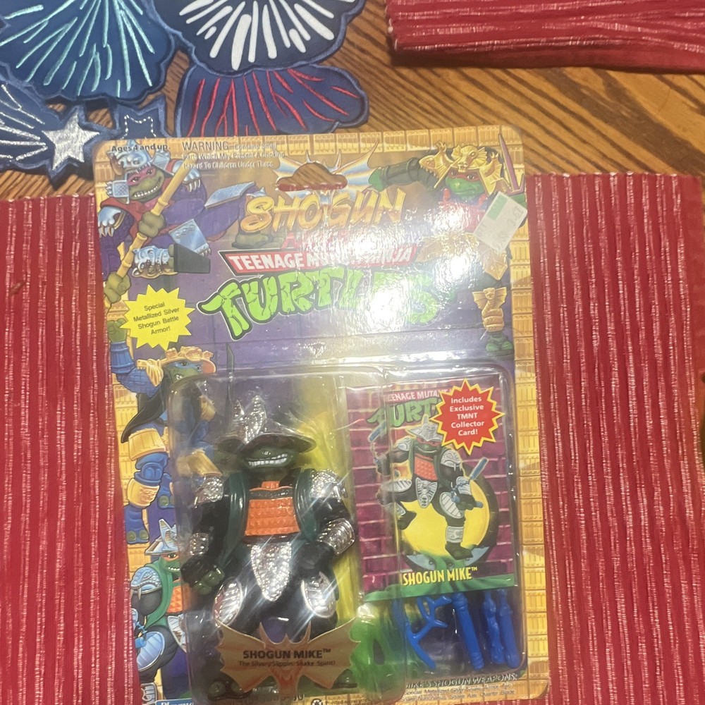 Playmates TMNT Shogun Mike Michelangelo Action Figure w/ Nunchakus + Card