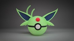 Shiny Espeon (Glow In Dark) | Themed 3D Printed Pokeball | #0196 Espeon