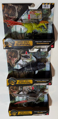 (3) Jurassic World Survival Dunkleosteus Dromaeosaurus Mutadon Strike Attack Fig