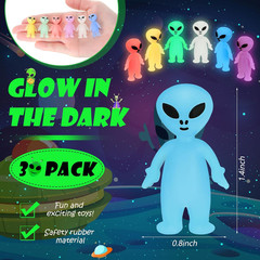 30 Pcs Mini Alien Figures Bulk Glow in the Dark Small Little Tiny Aliens Figurin