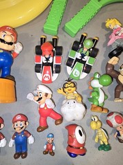 Super Mario Mixed Lot 24 Pc Nintendo Toy Figures Car Peach Yoshi McDonald’s More