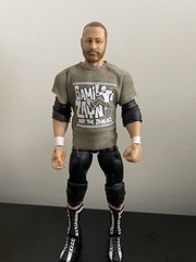 WWE Sami Zayn Wrestling Action Figure w/ Green Shirt Clothes Plastic Fabric