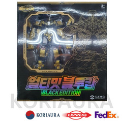 Metal Cardbot ULTIMATE BLUE COP Black Edition Police Car Transforming Robot Toy