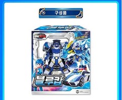 METAL CARDBOT Blue Cop Transformer Robot Police Car Action Figure Toy 2023