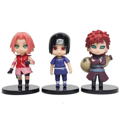 12pcs/set Anime Naruto Shippuden Hinata Sasuke Itachi Kakashi Gaara anime figure