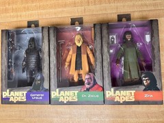 Lot of 3 Planet of the Apes 7″ Figures by NECA Zira General Ursus Dr. Zaius NEW